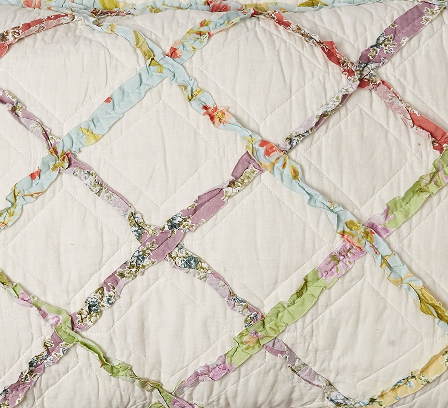 Amazon.com: Laura Ashley – Standard Quilted Sham, Soft Cotton
